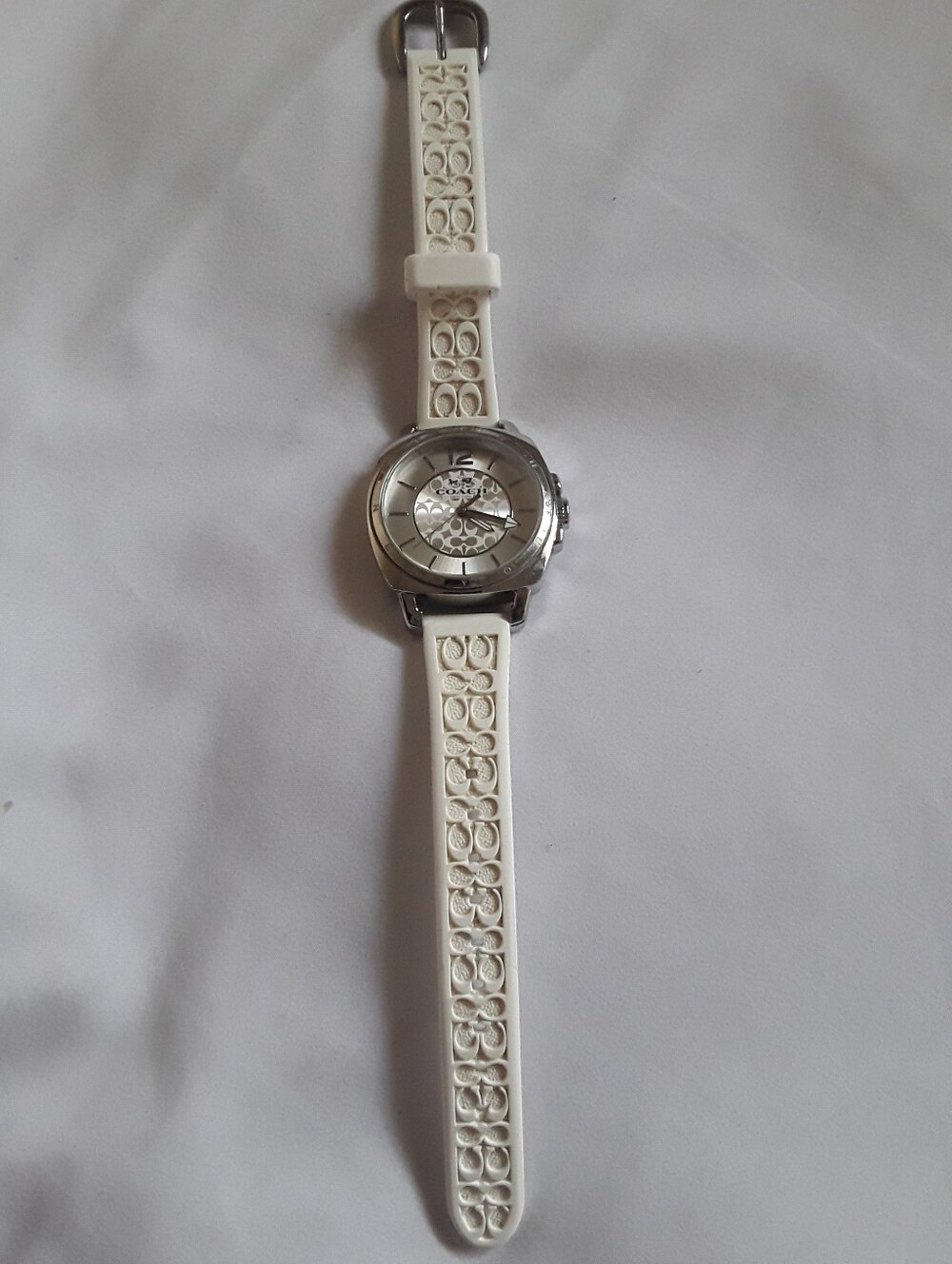 COACH WOMEN'S 14503146 BOYFRIEND WHITE SILICONE WATCH